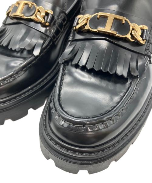 TOD'S（トッズ）TOD'S (トッズ) フリンジローファー ブラック サイズ:37の古着・服飾アイテム