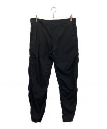 COMME des GARCONS HOMME（コムデギャルソン オム）の古着「ウールトロパッカリングパンツ」｜ブラック