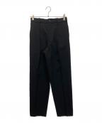 MARKAWAREマーカウェア）の古着「FRONT PLEATS PEGTOP ORGANIC WOOL SURVIVAL CLOTH」｜ブラック