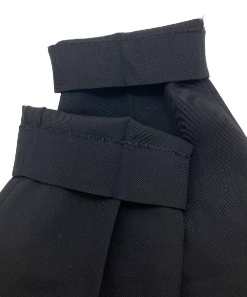 MARKAWARE（マーカウェア）MARKAWARE (マーカウェア) FRONT PLEATS PEGTOP ORGANIC WOOL SURVIVAL CLOTH ブラック サイズ:1の古着・服飾アイテム