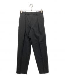 MARKAWARE（マーカウェア）の古着「FRONT PLEATS PEGTOP ORGANIC WOOL SURVIVAL CLOTH」｜グレー