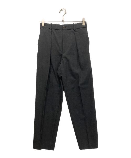 MARKAWARE（マーカウェア）MARKAWARE (マーカウェア) FRONT PLEATS PEGTOP ORGANIC WOOL SURVIVAL CLOTH グレー サイズ:1の古着・服飾アイテム