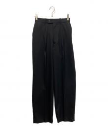 MARKAWARE（マーカウェア）の古着「CLASSIC FIT TROUSERS ORGANIC WOOL TROPICAL PANTS」｜ブラック