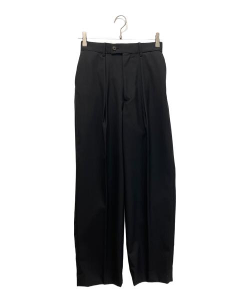 MARKAWARE（マーカウェア）MARKAWARE (マーカウェア) CLASSIC FIT TROUSERS ORGANIC WOOL TROPICAL PANTS ブラック サイズ:1の古着・服飾アイテム