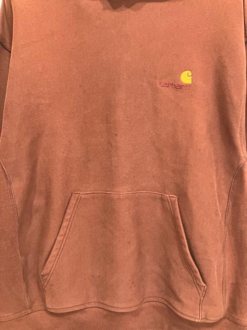 Carhartt WIP（カーハート ワーク イン プログレス）Carhartt WIP (カーハート ワーク イン プログレス) HOODED AMERICAN SCRIPT SWEAT ブラウン サイズ:XLの古着・服飾アイテム