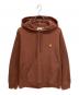 Carhartt WIP（カーハート ワーク イン プログレス）の古着「HOODED AMERICAN SCRIPT SWEAT」｜ブラウン