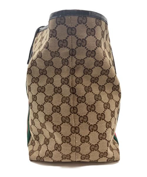 GUCCI（グッチ）GUCCI (グッチ) シェリーライン GGキャンバス トートバッグ ブラウンの古着・服飾アイテム
