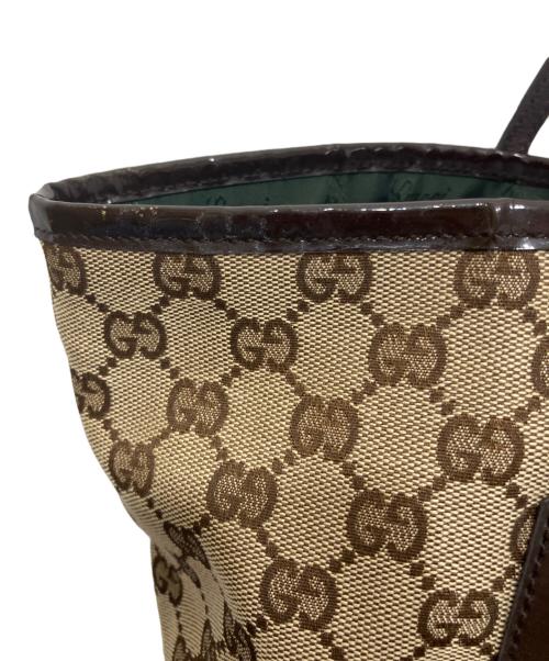 GUCCI（グッチ）GUCCI (グッチ) シェリーライン GGキャンバス トートバッグ ブラウンの古着・服飾アイテム