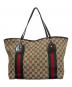 GUCCI (グッチ) シェリーライン GGキャンバス トートバッグ ブラウン：18000円