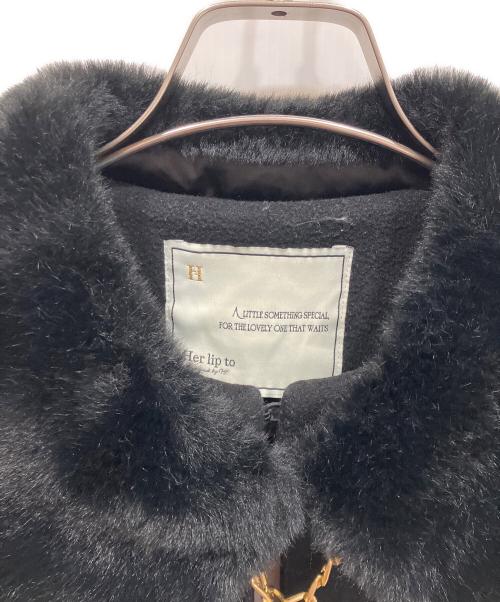 HER LIP TO（ハーリップトゥ）Her lip to (ハーリップトゥ) convertibleFauxFurTippetcoat ブラック サイズ:Sの古着・服飾アイテム