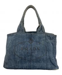 PRADA（プラダ）の古着「カナパデニム トートバッグ」｜インディゴ