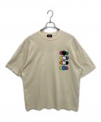 WE11DONEウェルダン）の古着「DUST DOUBLE LOGO T-SHIRT」｜ベージュ