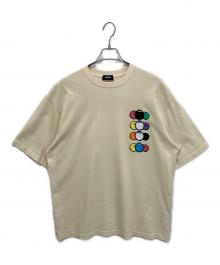 WE11DONE（ウェルダン）の古着「DUST DOUBLE LOGO T-SHIRT」｜ベージュ