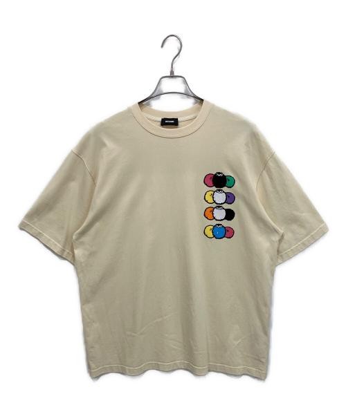 WE11DONE（ウェルダン）WE11DONE (ウェルダン) DUST DOUBLE LOGO T-SHIRT ベージュ サイズ:Lの古着・服飾アイテム