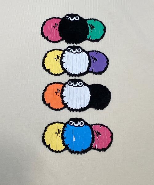 WE11DONE（ウェルダン）WE11DONE (ウェルダン) DUST DOUBLE LOGO T-SHIRT ベージュ サイズ:Lの古着・服飾アイテム