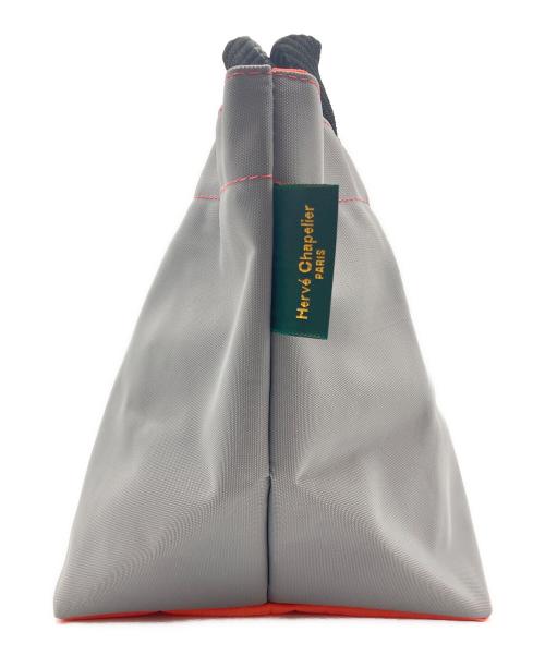 Herve Chapelier（エルベシャプリエ）Herve Chapelier (エルベシャプリエ) 1027N ナイロン舟型トート グレー×レッドの古着・服飾アイテム