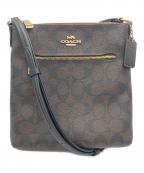 COACHコーチ）の古着「SIG MINI RWN FILE ショルダーバッグ」｜ブラウン