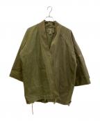 FREAK'S STORE×TAKE PRODUCTフリークスストア×テイクプロダクト）の古着「法被Jacket Military tent cloth」｜オリーブ
