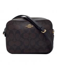 COACH（コーチ）の古着「ミニ カメラ バッグ シグネチャー キャンバス」｜ブラウン