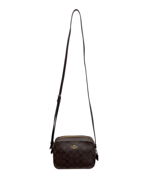 COACH（コーチ）COACH (コーチ) ミニ カメラ バッグ シグネチャー キャンバス ブラウンの古着・服飾アイテム