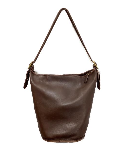 COACH（コーチ）COACH (コーチ) レザーショルダーバッグ ブラウンの古着・服飾アイテム
