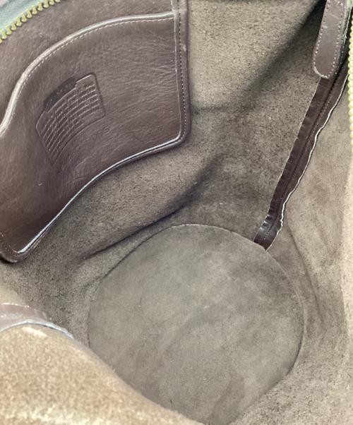 COACH（コーチ）COACH (コーチ) レザーショルダーバッグ ブラウンの古着・服飾アイテム