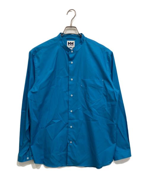 HELLY HANSEN（ヘリーハンセン）HELLY HANSEN (ヘリーハンセン) R.M.C. ウィングカラーシャツ ブルー サイズ:Lの古着・服飾アイテム