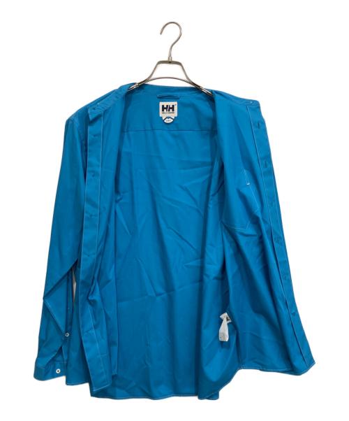 HELLY HANSEN（ヘリーハンセン）HELLY HANSEN (ヘリーハンセン) R.M.C. ウィングカラーシャツ ブルー サイズ:Lの古着・服飾アイテム