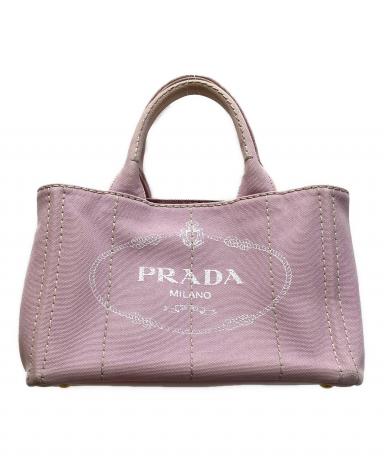 中古・古着通販】PRADA (プラダ) カナパミニ ハンドバッグ ピンク 