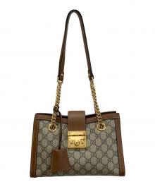 GUCCI（グッチ）の古着「パドロック ミディアム トップハンドル 2WAYバッグ」｜ブラウン