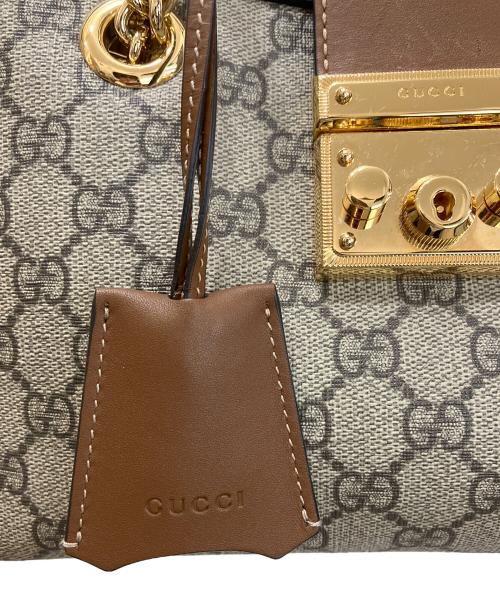 GUCCI（グッチ）GUCCI (グッチ) パドロック ミディアム トップハンドル 2WAYバッグ ブラウンの古着・服飾アイテム