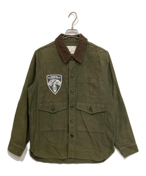 MOUNTAIN RESEARCH（マウンテンリサーチ）MOUNTAIN RESEARCH (マウンテンリサーチ) A.M.G. Shirt CPO シャツ ジャケット カーキ サイズ:Mの古着・服飾アイテム