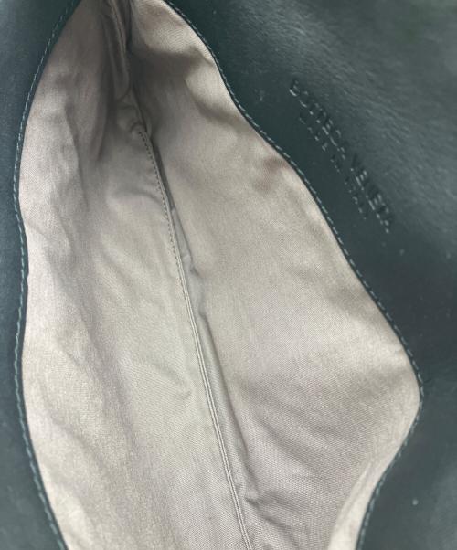 BOTTEGA VENETA（ボッテガベネタ）BOTTEGA VENETA (ボッテガベネタ) イントレチャート レザーショルダーバッグ ブラックの古着・服飾アイテム