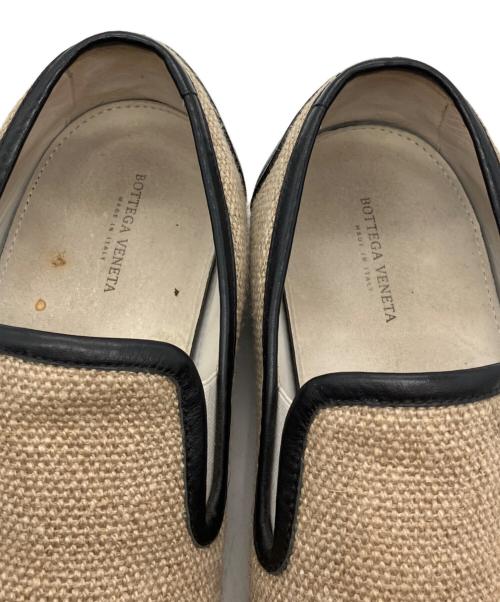 BOTTEGA VENETA（ボッテガベネタ）BOTTEGA VENETA (ボッテガベネタ) ジュートスリッポン ベージュ×ブラック サイズ:42の古着・服飾アイテム