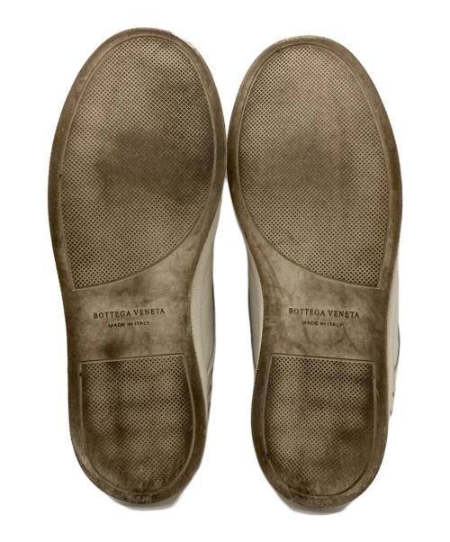 BOTTEGA VENETA（ボッテガベネタ）BOTTEGA VENETA (ボッテガベネタ) イントレチャートレザースニーカー ホワイト サイズ:43の古着・服飾アイテム