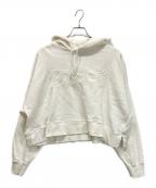 POLO RALPH LAURENポロ・ラルフローレン）の古着「Oversize Macrame Logo Hoodie」｜ホワイト