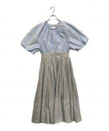 J.N.Hearts（ジェイエヌハーツ）の古着「check mix dress  ワンピース」｜ブルー×グレー