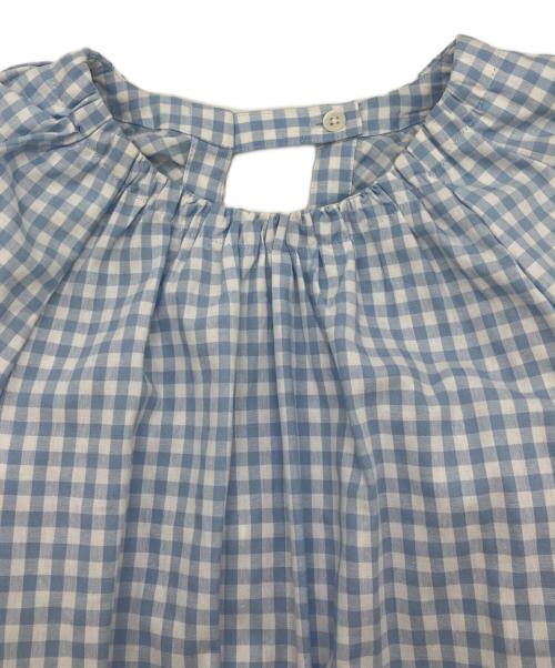 J.N.Hearts（ジェイエヌハーツ）J.N.Hearts (ジェイエヌハーツ) check mix dress  ワンピース ブルー×グレー サイズ:36の古着・服飾アイテム