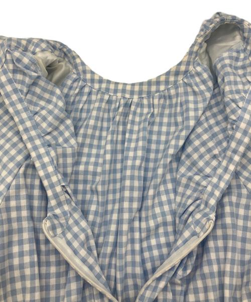 J.N.Hearts（ジェイエヌハーツ）J.N.Hearts (ジェイエヌハーツ) check mix dress  ワンピース ブルー×グレー サイズ:36の古着・服飾アイテム