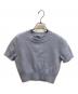 T by ALEXANDER WANG（ティーバイアレキサンダーワン）の古着「ロゴエンボス クロップドニット」｜スカイブルー