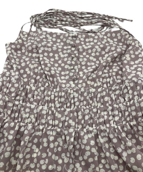 HER LIP TO（ハーリップトゥ）HER LIP TO (ハーリップトゥ) Cherry Pattern Strap Top ラベンダー サイズ:Ｓの古着・服飾アイテム