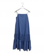 HER LIP TOハーリップトゥ）の古着「Back Ribbon Cami Long Dress」｜ブルー