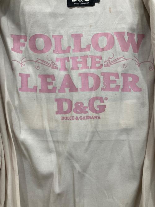 DOLCE & GABBANA（ドルチェ＆ガッバーナ）DOLCE & GABBANA (ドルチェ＆ガッバーナ) スエードラムレザー切替ジャケット ブラウン×アイボリー サイズ:52の古着・服飾アイテム