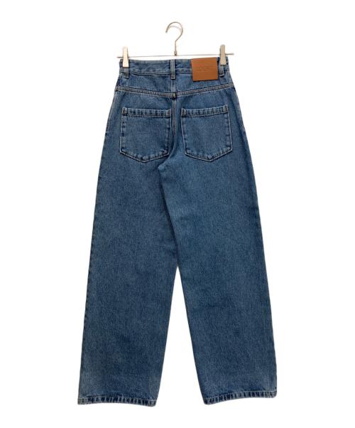 LOEWE（ロエベ）LOEWE (ロエベ) ANAGRAM BAGGY JEANS ユーズド加工デニムパンツ ブルー サイズ:32の古着・服飾アイテム
