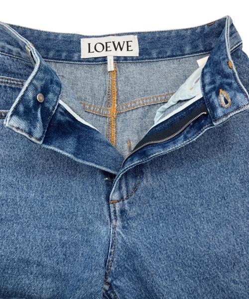 LOEWE（ロエベ）LOEWE (ロエベ) ANAGRAM BAGGY JEANS ユーズド加工デニムパンツ ブルー サイズ:32の古着・服飾アイテム