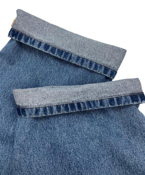 LOEWE（ロエベ）LOEWE (ロエベ) ANAGRAM BAGGY JEANS ユーズド加工デニムパンツ ブルー サイズ:32の古着・服飾アイテム