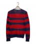 ALEXANDER McQUEEN (アレキサンダーマックイーン) モヘア混ニット レッド×ネイビー サイズ:46：15000円
