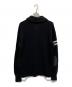 POLO RALPH LAUREN (ポロ・ラルフローレン) エルボーパッチ レタード ニットカーディガン ブラック サイズ:L：6000円