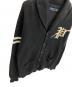 中古・古着 POLO RALPH LAUREN (ポロ・ラルフローレン) エルボーパッチ レタード ニットカーディガン ブラック サイズ:L：6000円