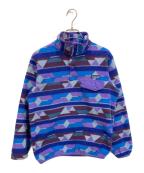 Patagoniaパタゴニア）の古着「ライトウェイト・シンチラ・スナップT・プルオーバー」｜ネイビー×パープル